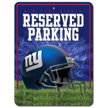 RICO INDUSTRIES New York Giants Sign Metal Parking 9474654986